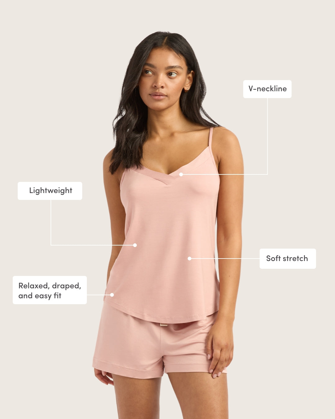 Airy Sleep Set - Dusty Pink