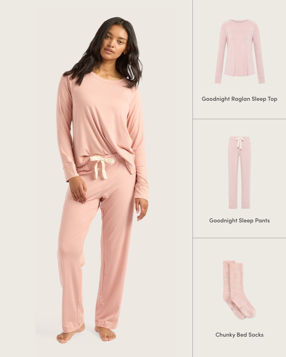 Cozy Sleep Set - Dusty Pink