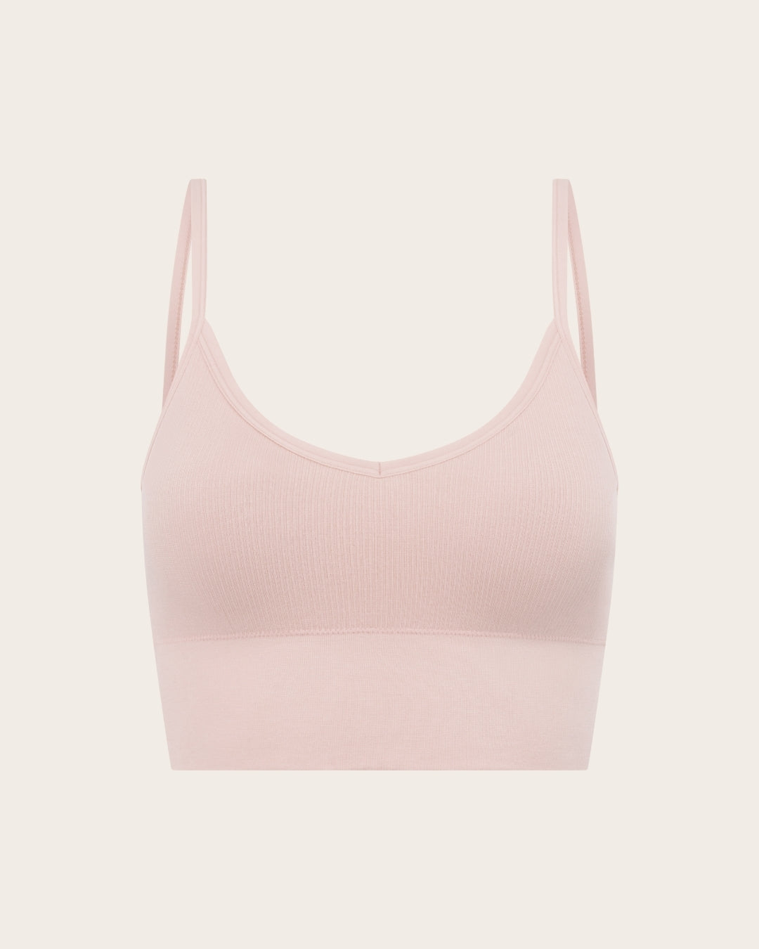 LYOLYTE Ribbed Low Back Bralette - Powder Pink