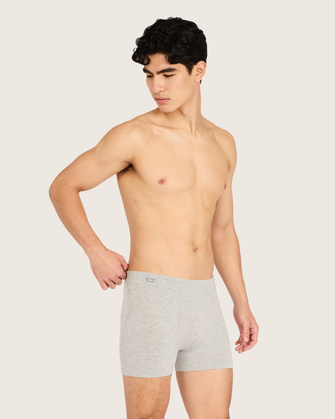 Men's Seamfree Boxer Briefs - Light Grey Marl