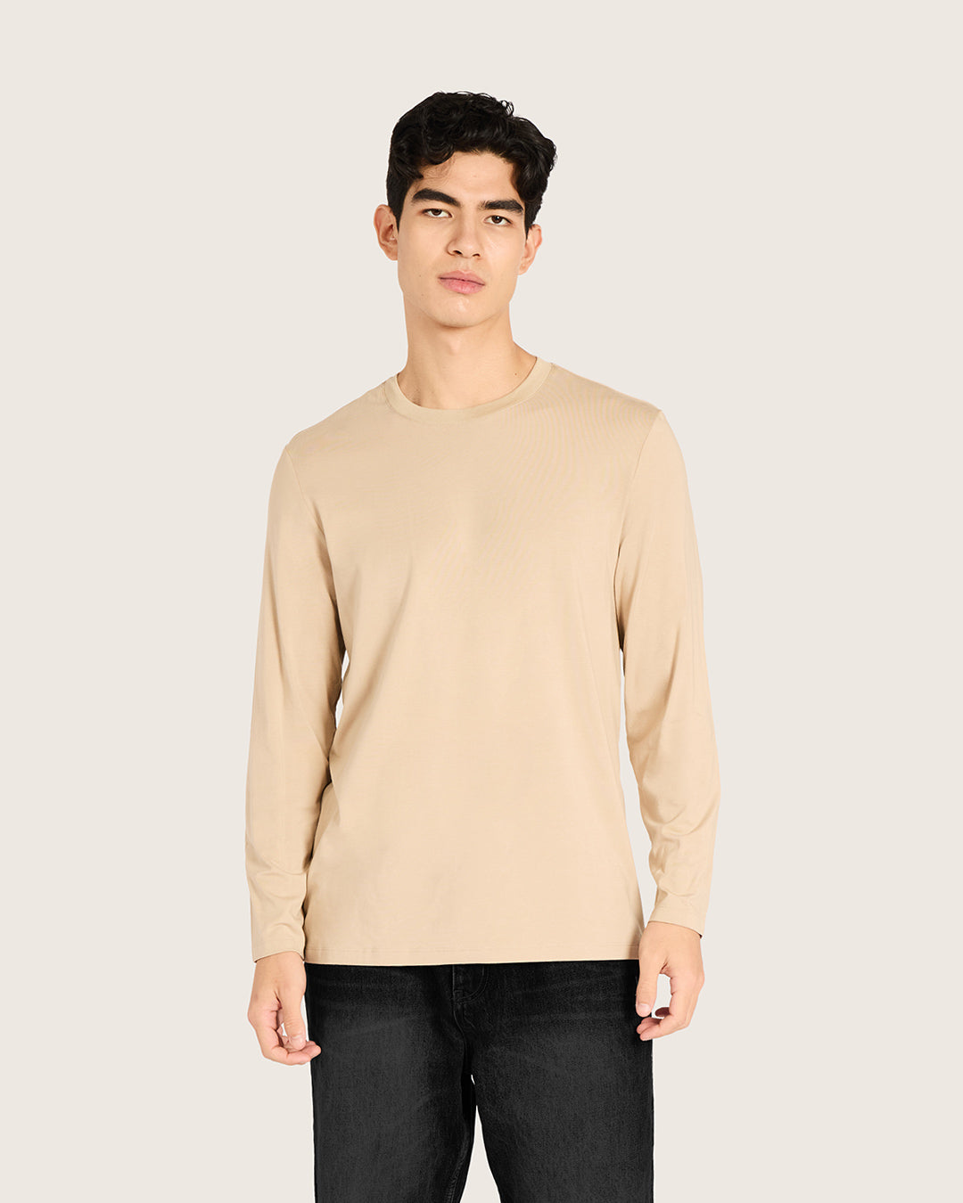 Men's Classic Long Sleeve T-Shirt - Stone