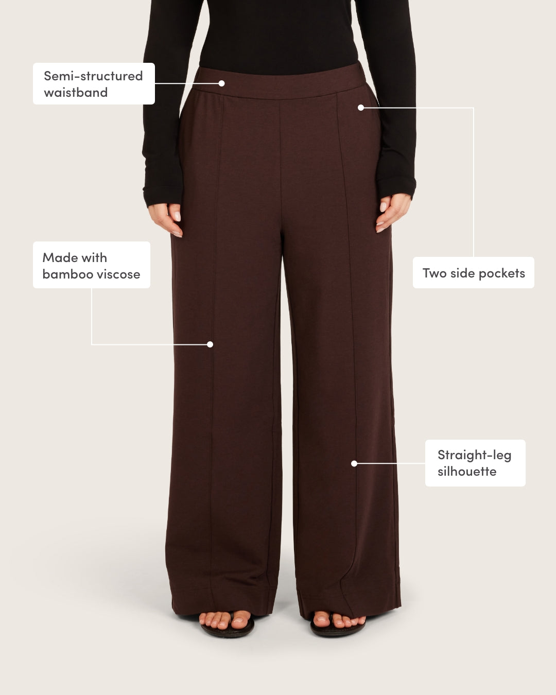Relaxed Leg Pants - Short - Carob