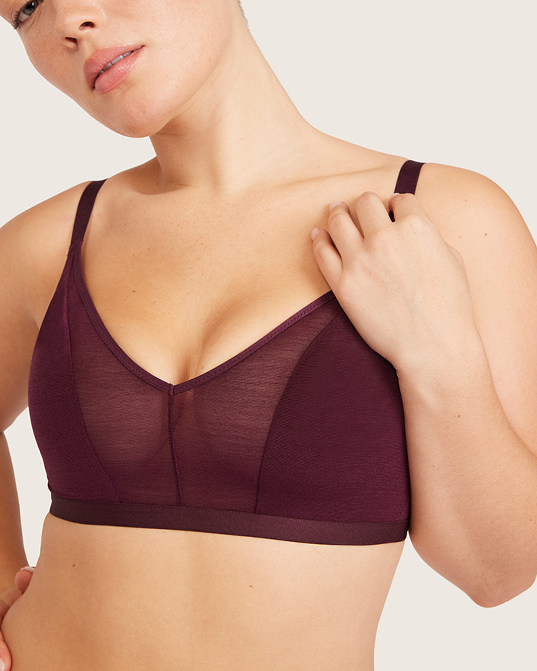 FreeMesh Crop Bralette - Fig