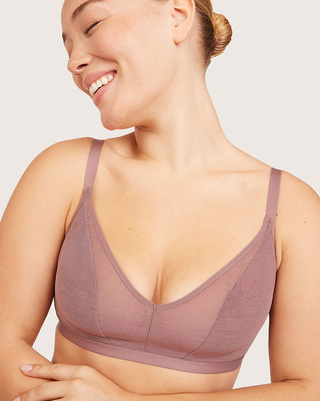 FreeMesh Crop Bralette - Mauve
