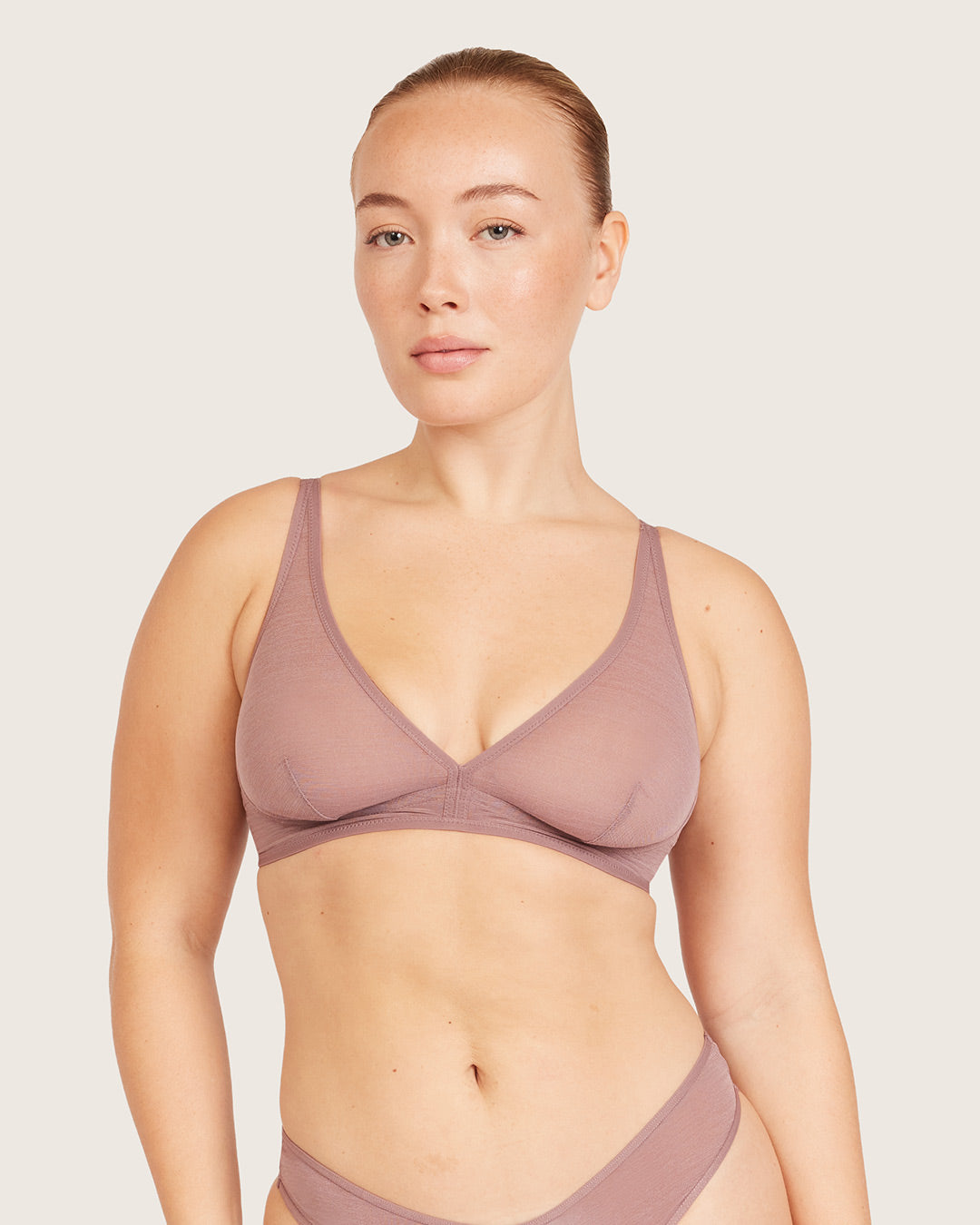 FreeMesh Plunge Bralette - Mauve