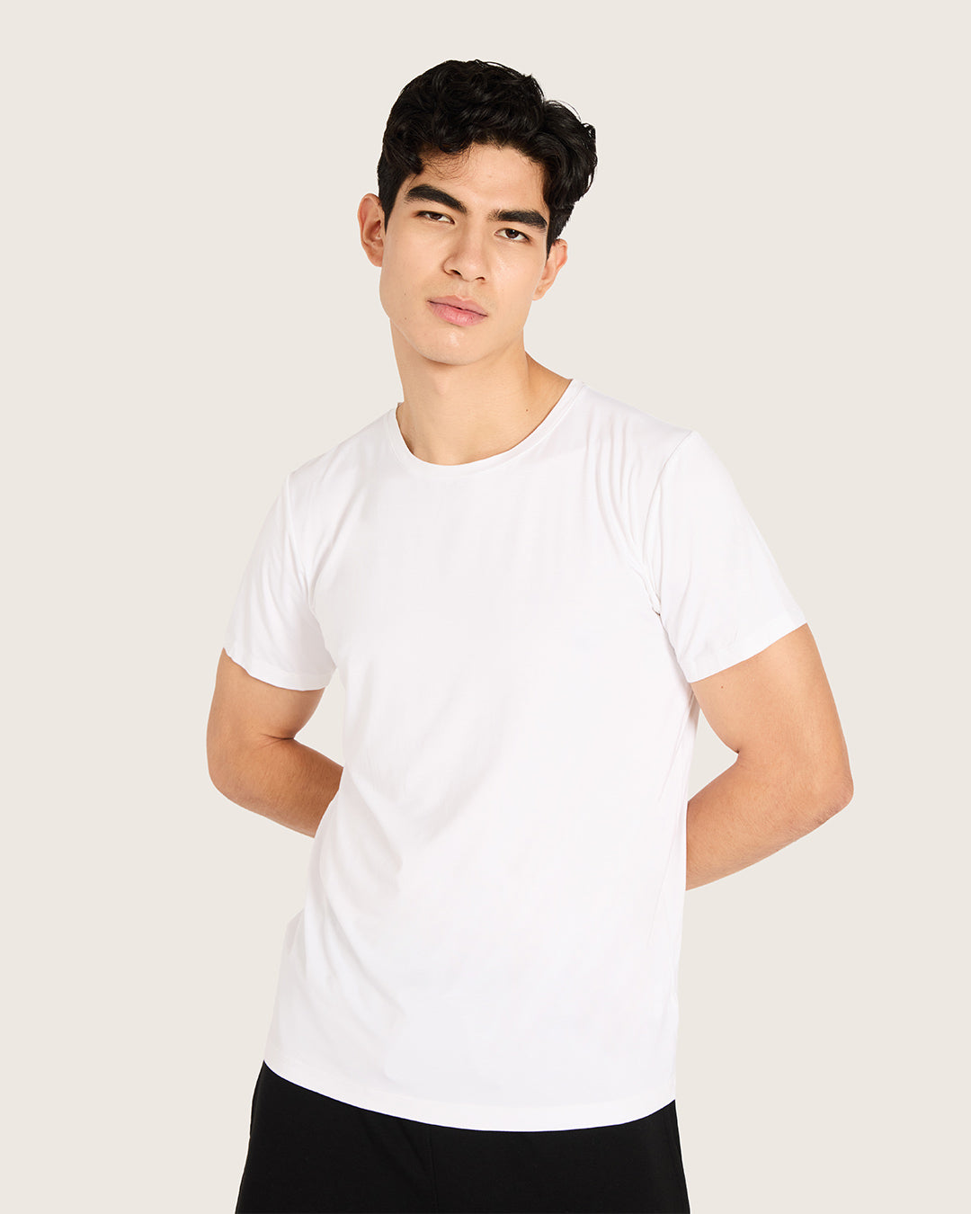 Men's Base Layer Crew Neck T-Shirt - White