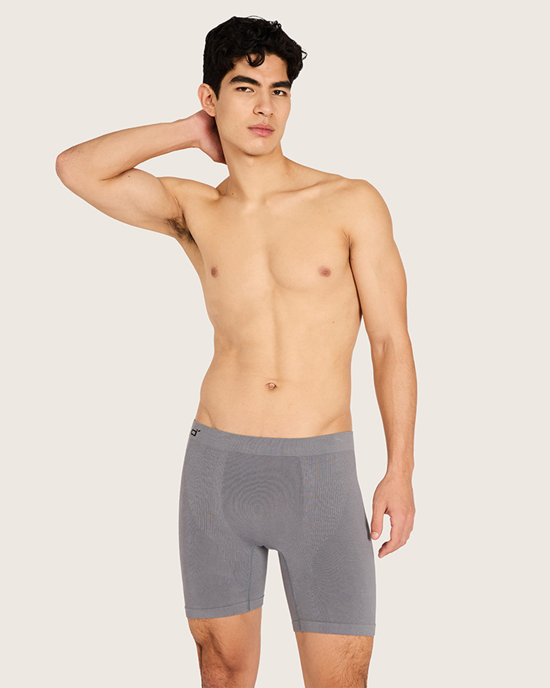 Men's Seamfree Mid-Length Boxer Briefs - Charcoal