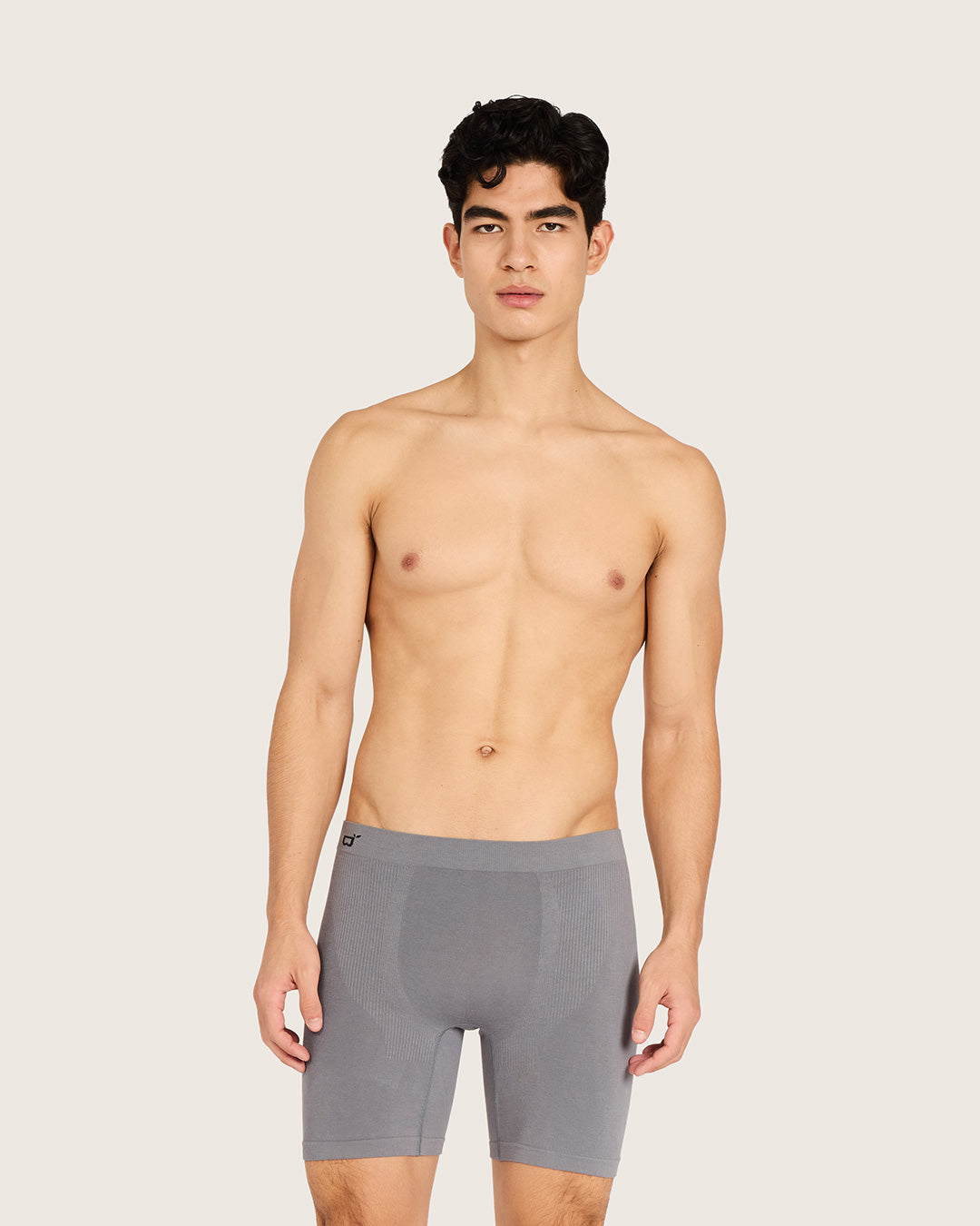 Men's Seamfree Mid-Length Boxer Briefs - Charcoal