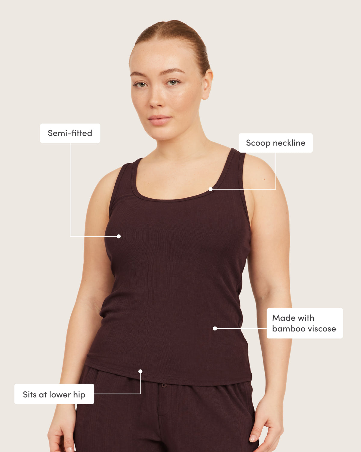 Lounge Tank Top - Mulberry