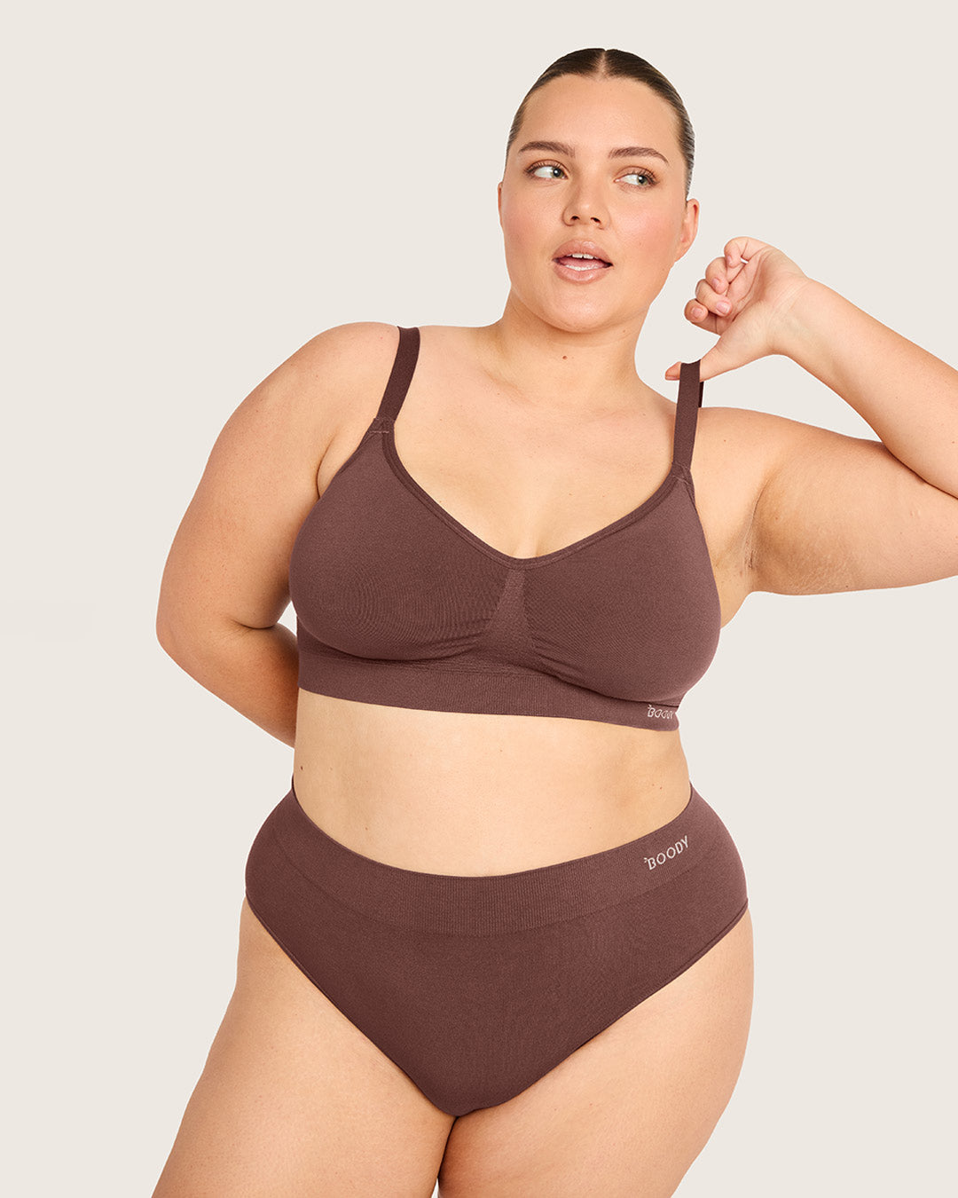 Wireless Full Bust T-Shirt Bra - Espresso