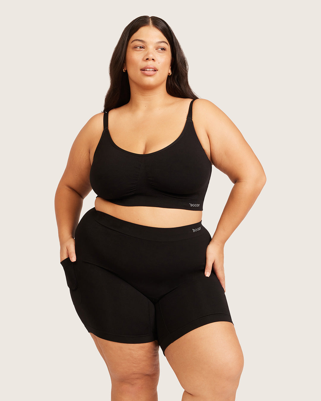 Seamfree Undershorts with Pocket 6" - Black