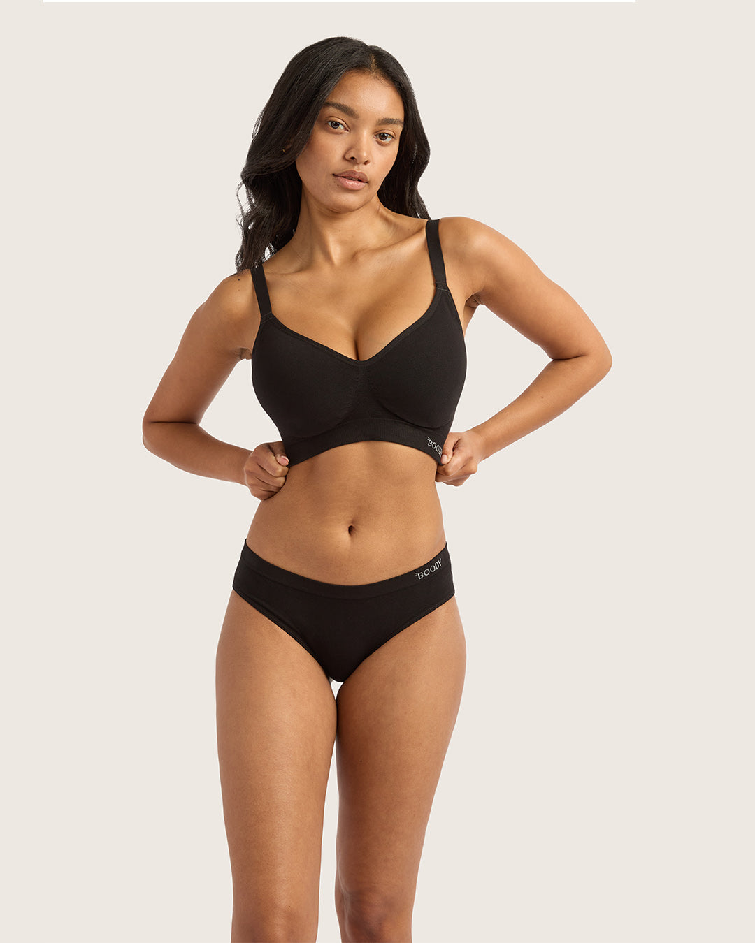 Wireless Full Bust T-Shirt Bra - Black