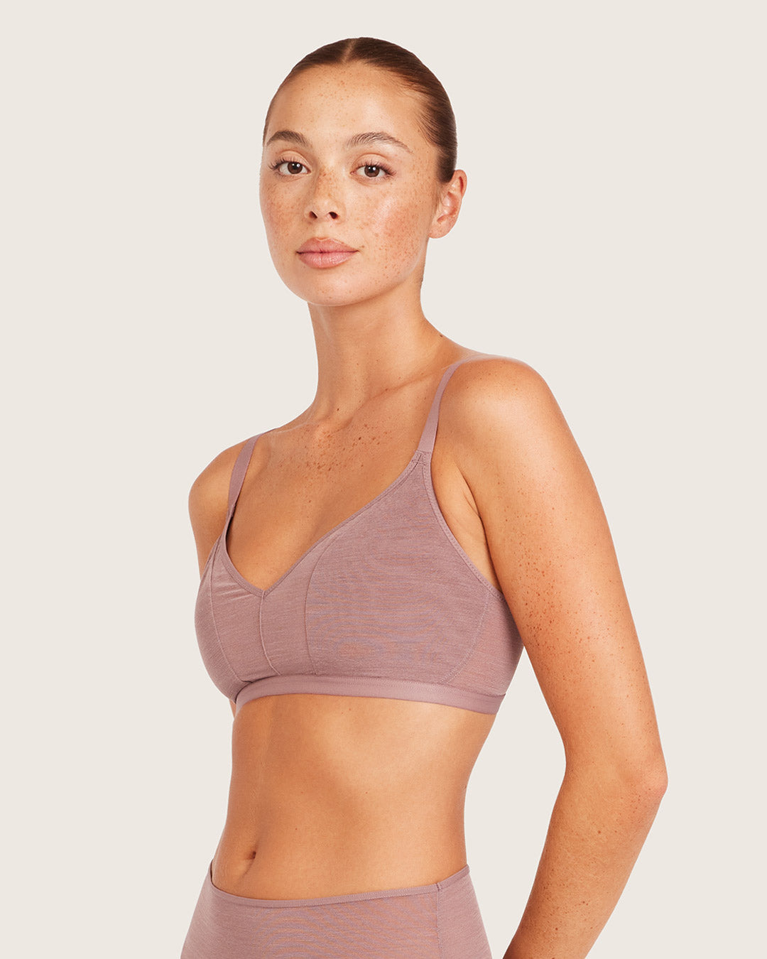 FreeMesh Crop Bralette - Mauve