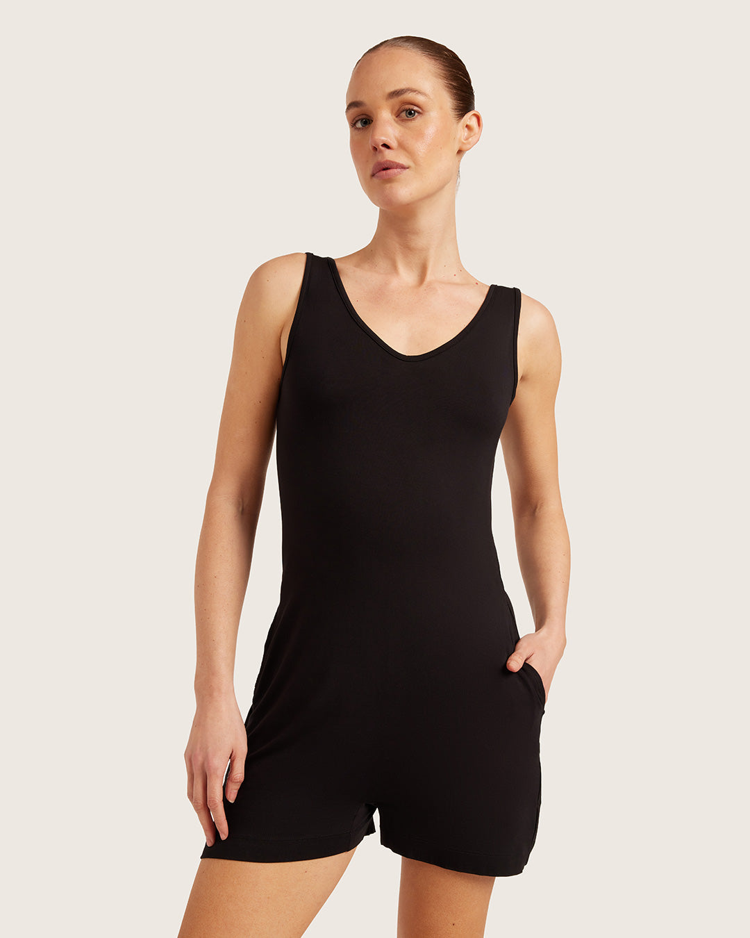 Short Romper - Black