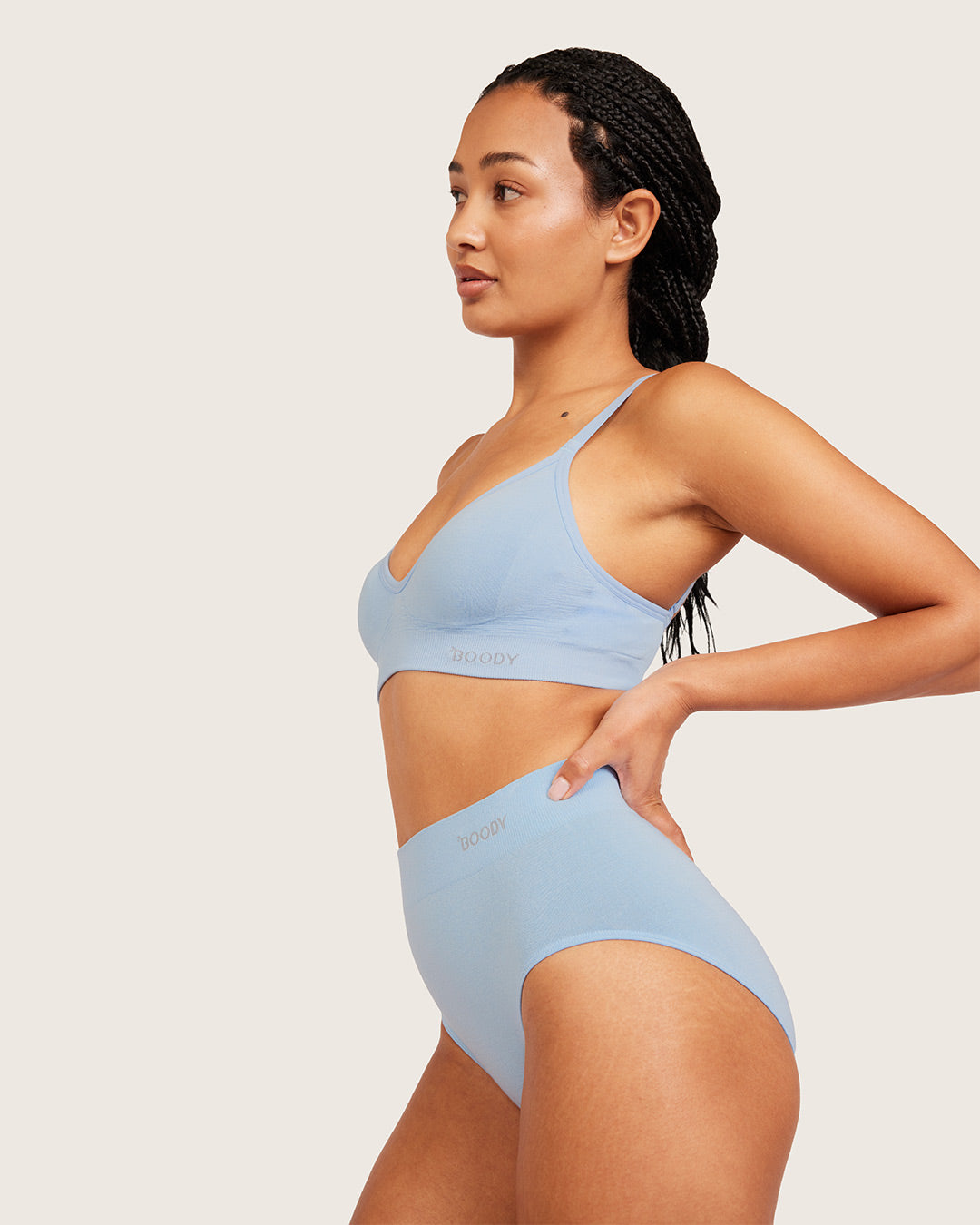 Wireless T-Shirt Bra - Sky Blue