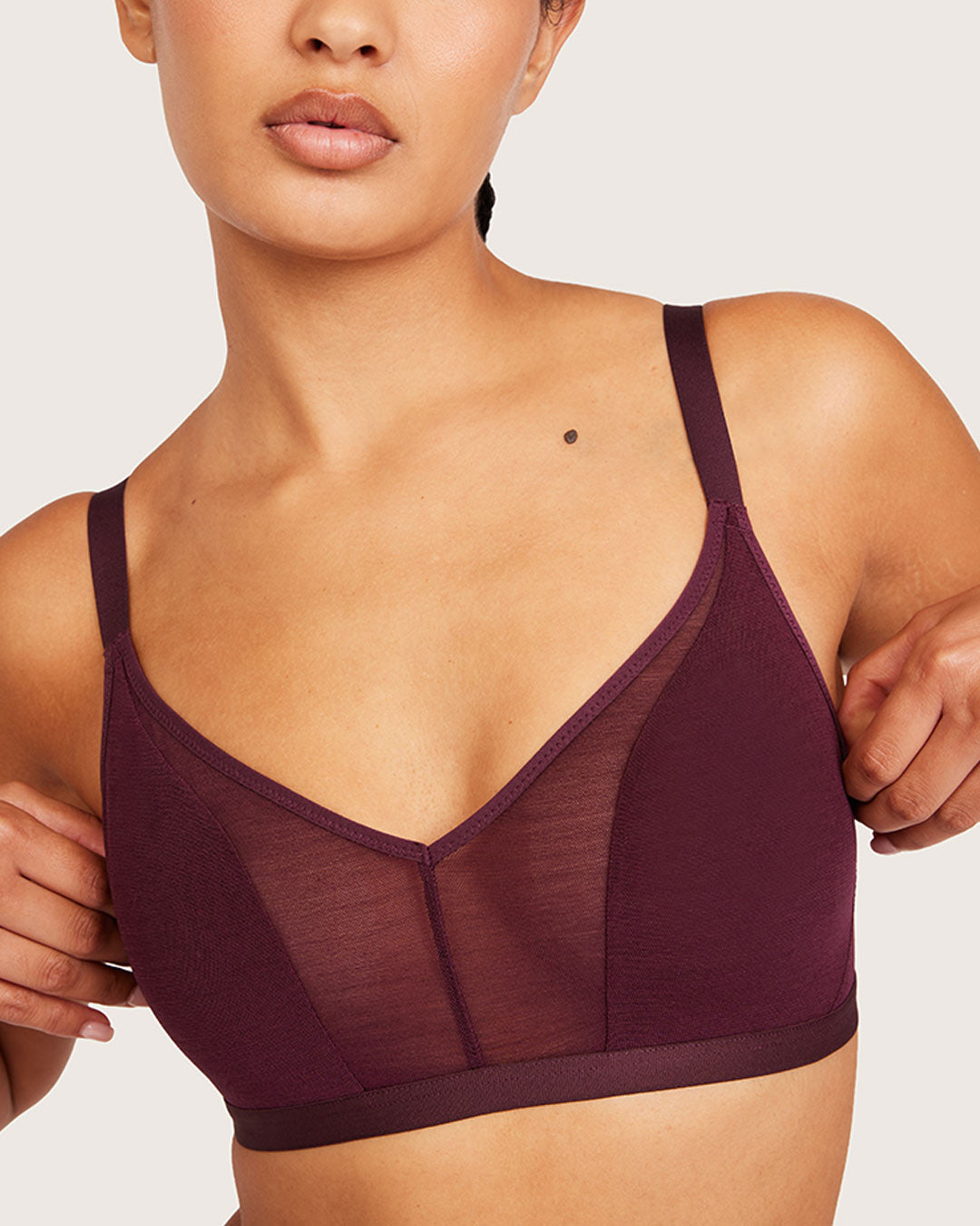 FreeMesh Crop Bralette - Fig