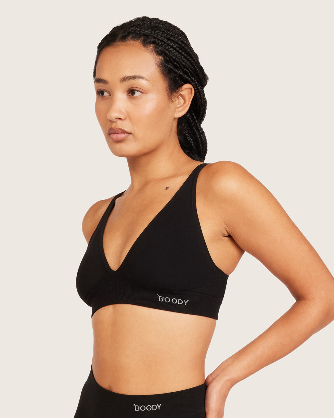 Wireless Plunge Bralette - Black
