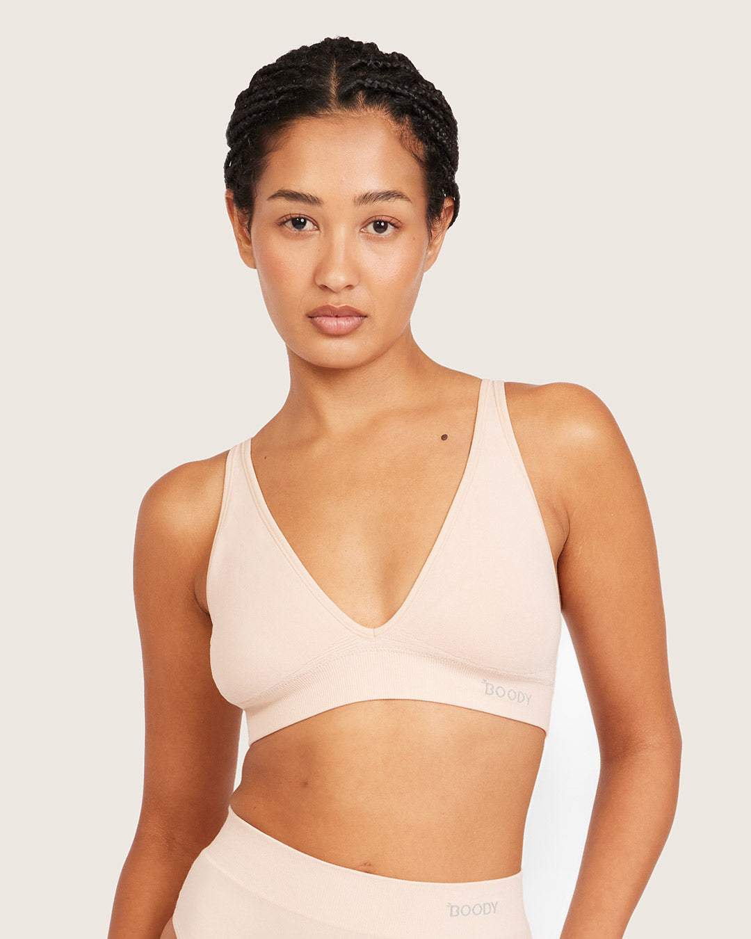 Wireless Plunge Bralette - Shell