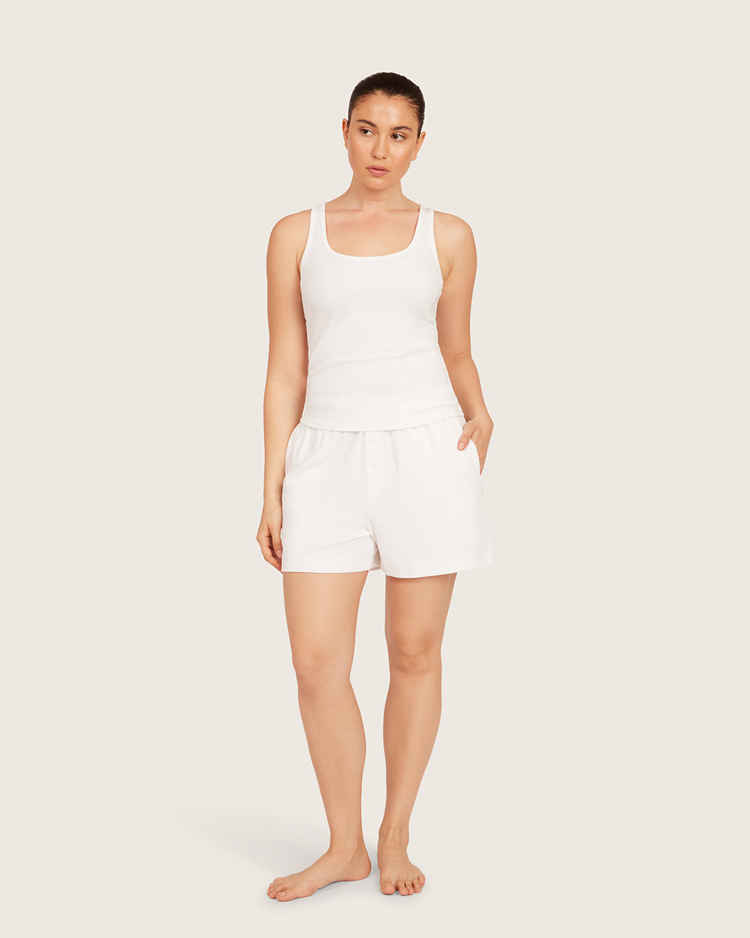 Lounge Tank Top - Chalk White