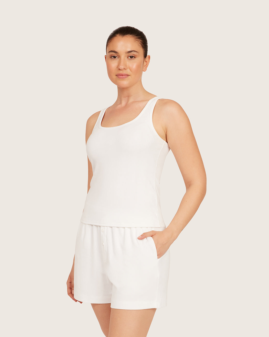 Lounge Tank Top - Chalk White