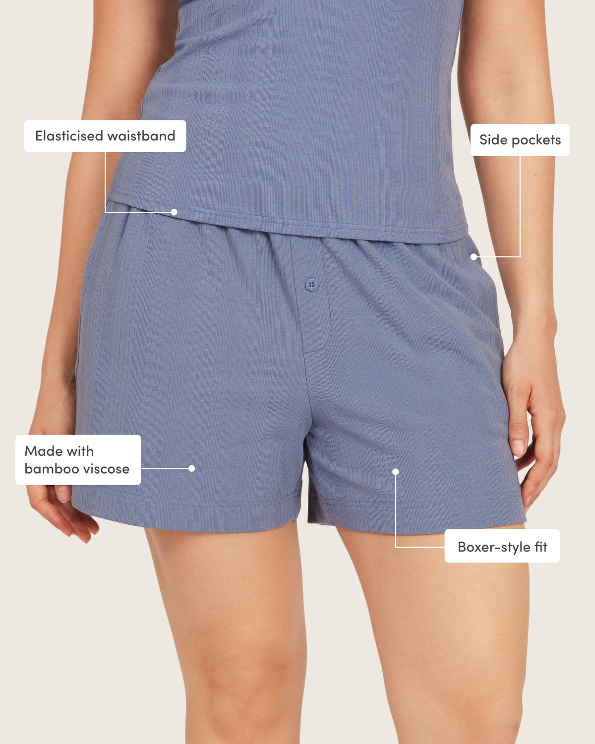 Lounge Shorts - Steel Blue