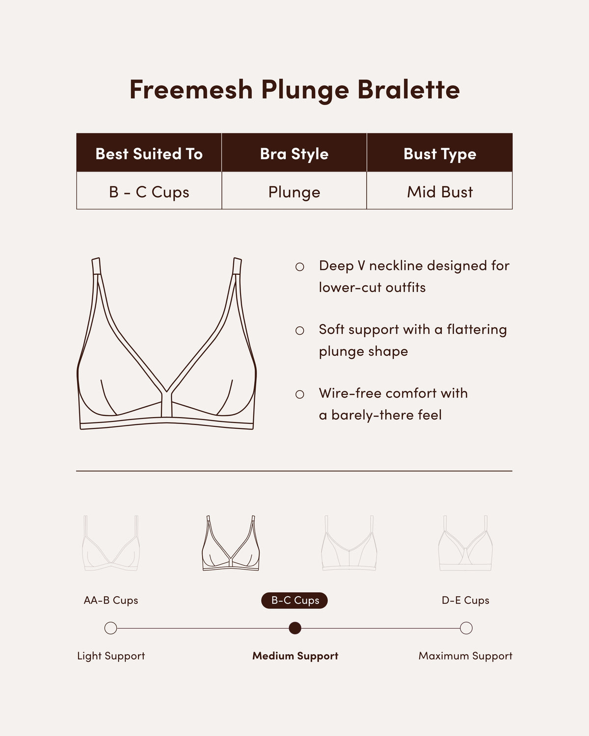 FreeMesh Plunge Bralette - Fig